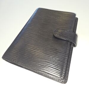 Black Textured Leather Wallet